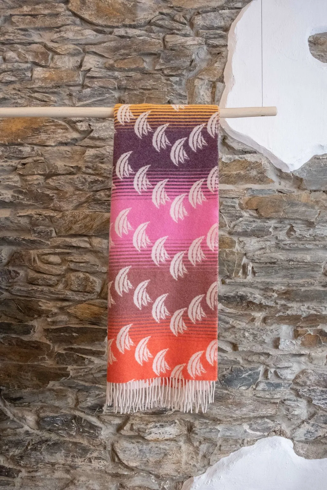 Banana Rainbow Wool Cashmere Blanket