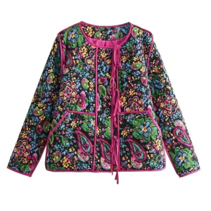 bunt gefütterter Cardigan
