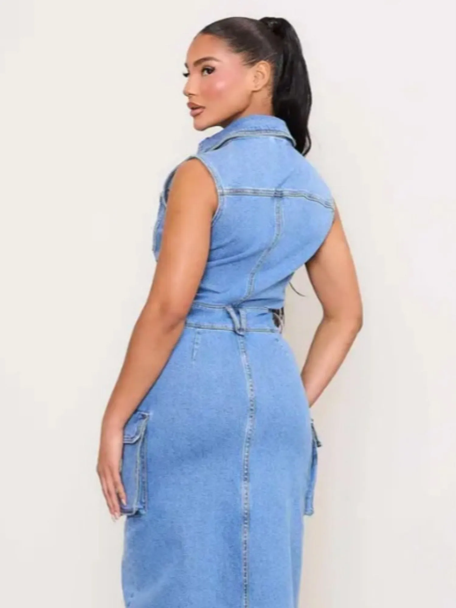 Cargo Denim Dress