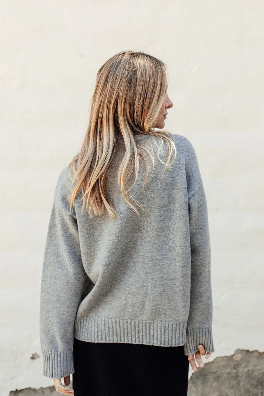 Cashmere Merino Jersey - Soft Grey