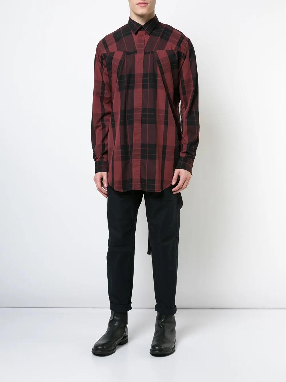 Checkered Panel Shirt