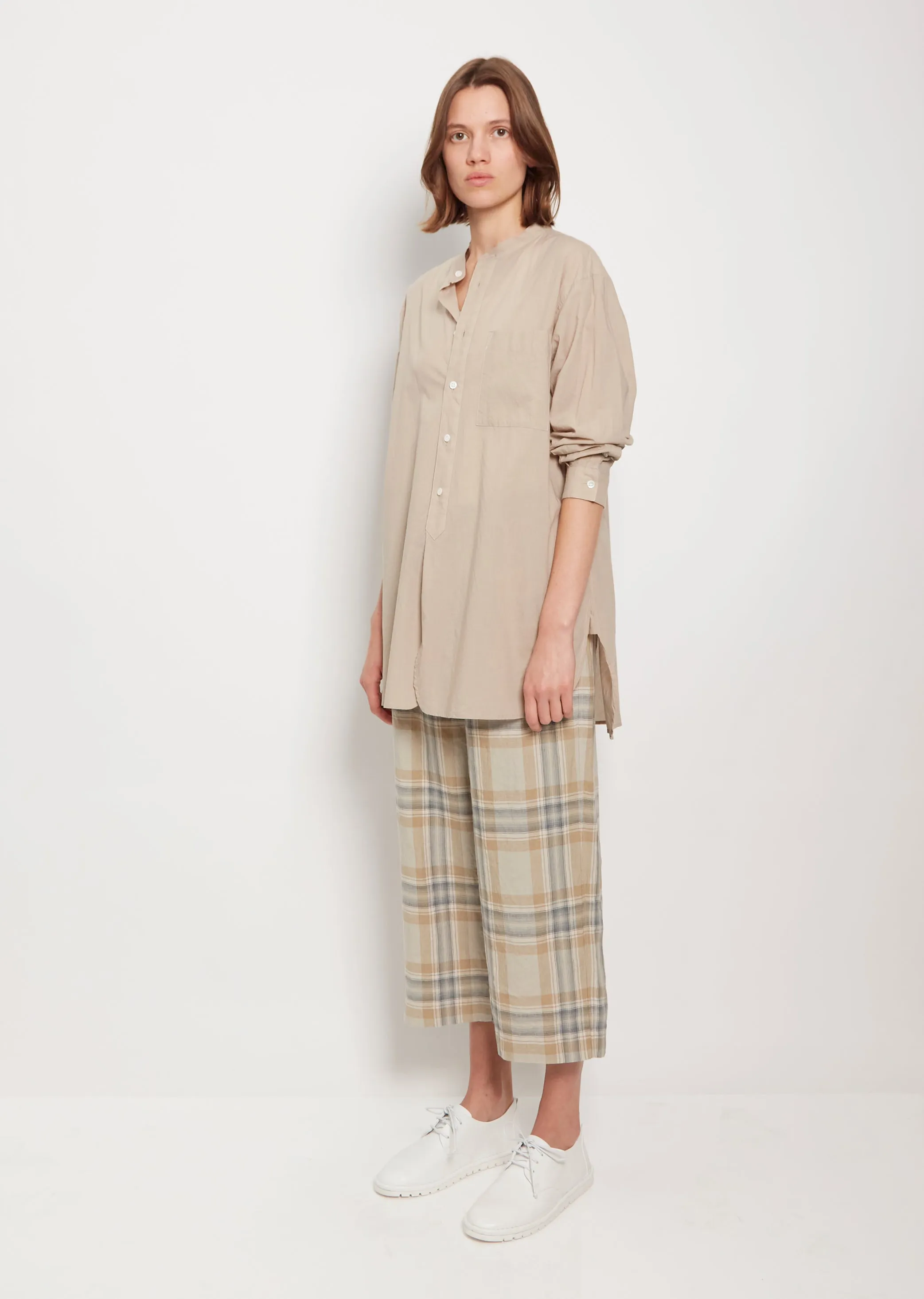 Classic Band Collar Shirt