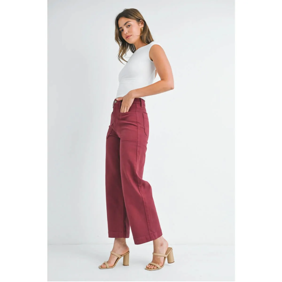 Colored Denim Utility Pants