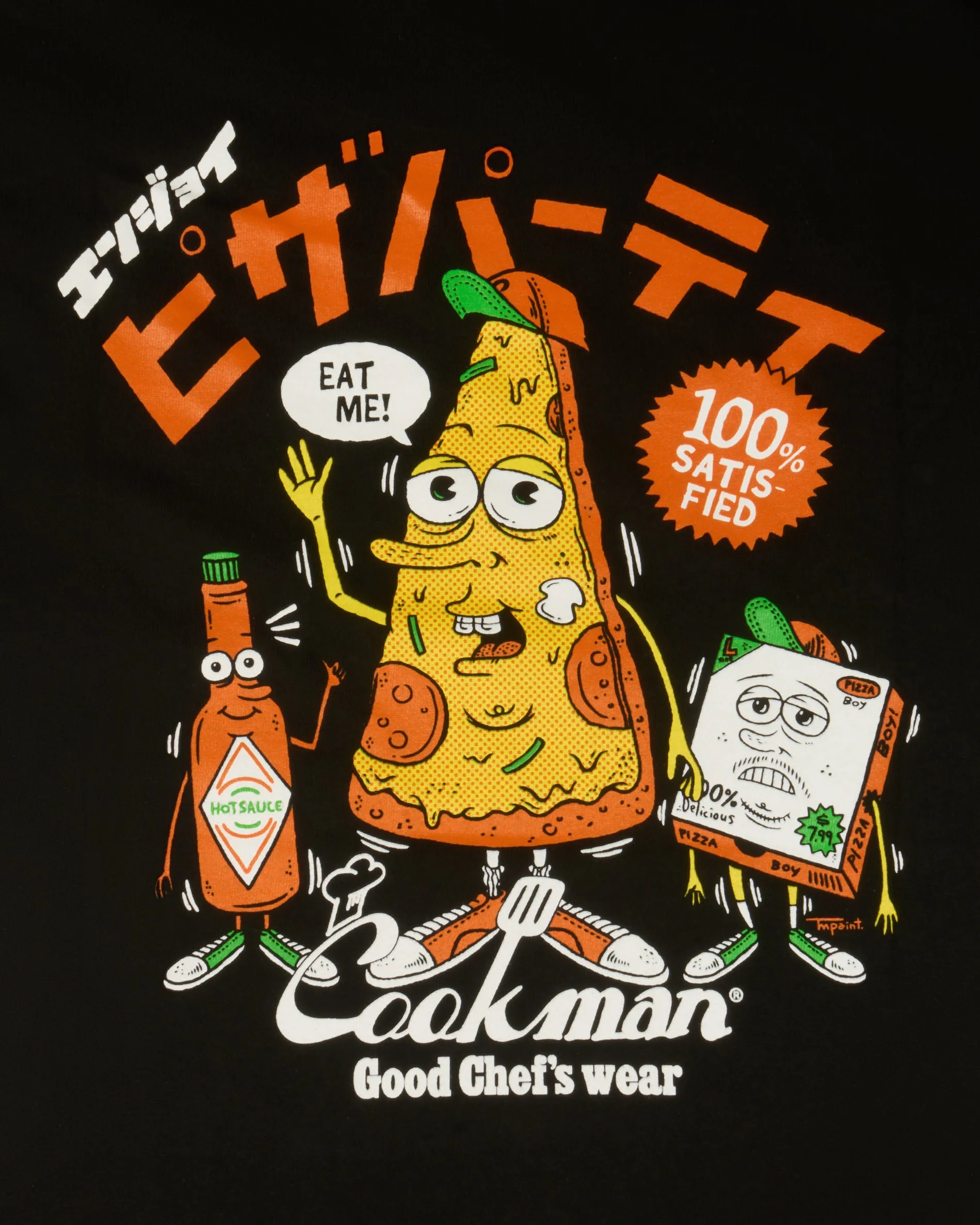 Cookman TM Paint Pizza Party Tee - Black