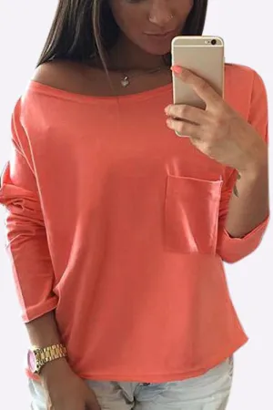 Custom One Shoulder Long Sleeve T-Shirts