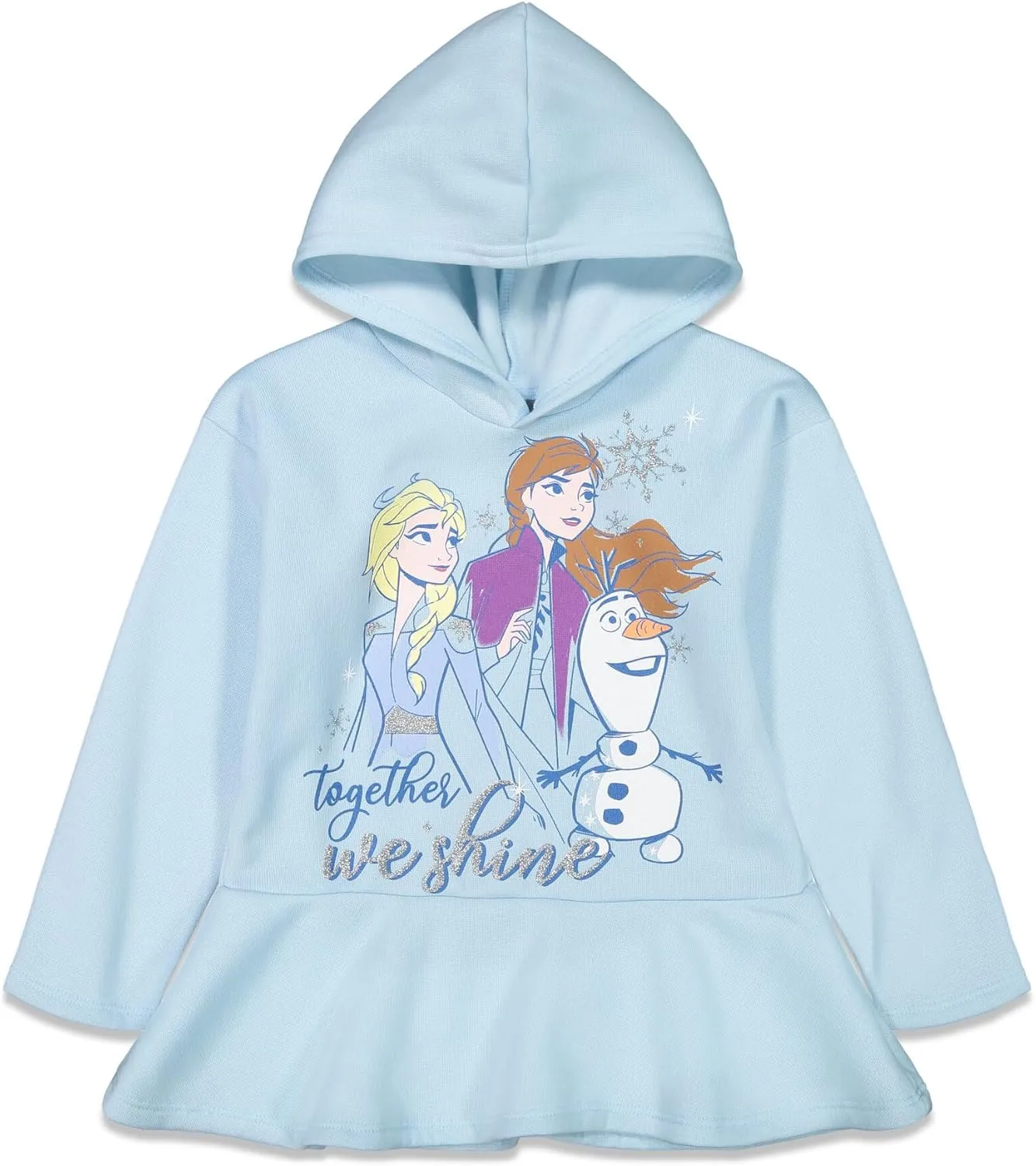 Disney Frozen Olaf Princess Anna Queen Elsa Girls Fleece Hoodie and Leggings Outfit Set Toddler to Big Kid