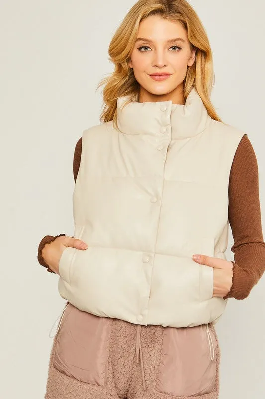 Faux Leather Vest