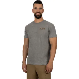 FXR Mens Walleye Premium T-Shirt Grey Heather/Copper
