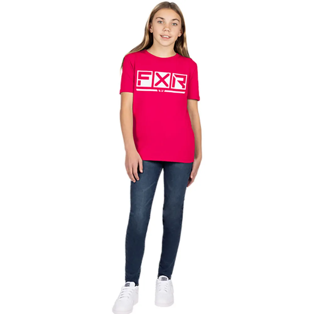 FXR Podium Premium T-Shirt Razz/White Blue
