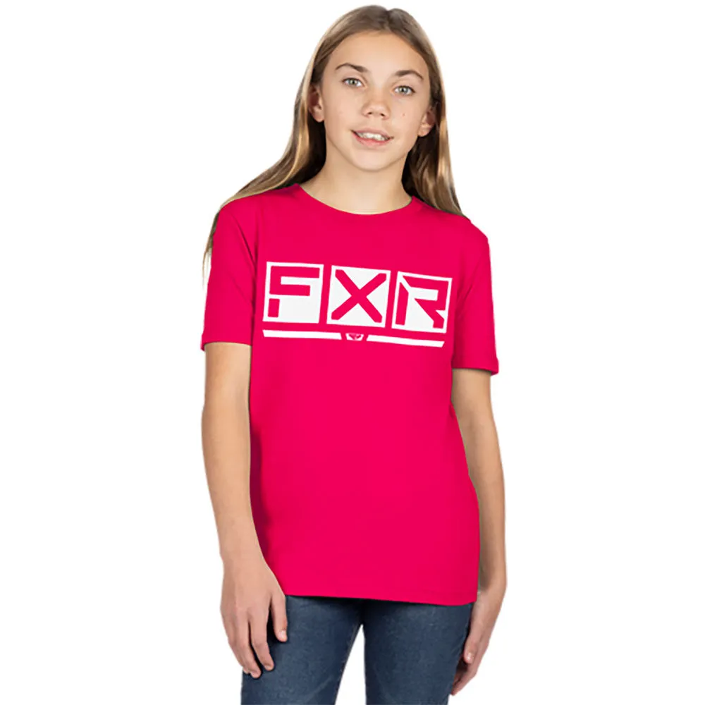 FXR Podium Premium T-Shirt Razz/White Blue