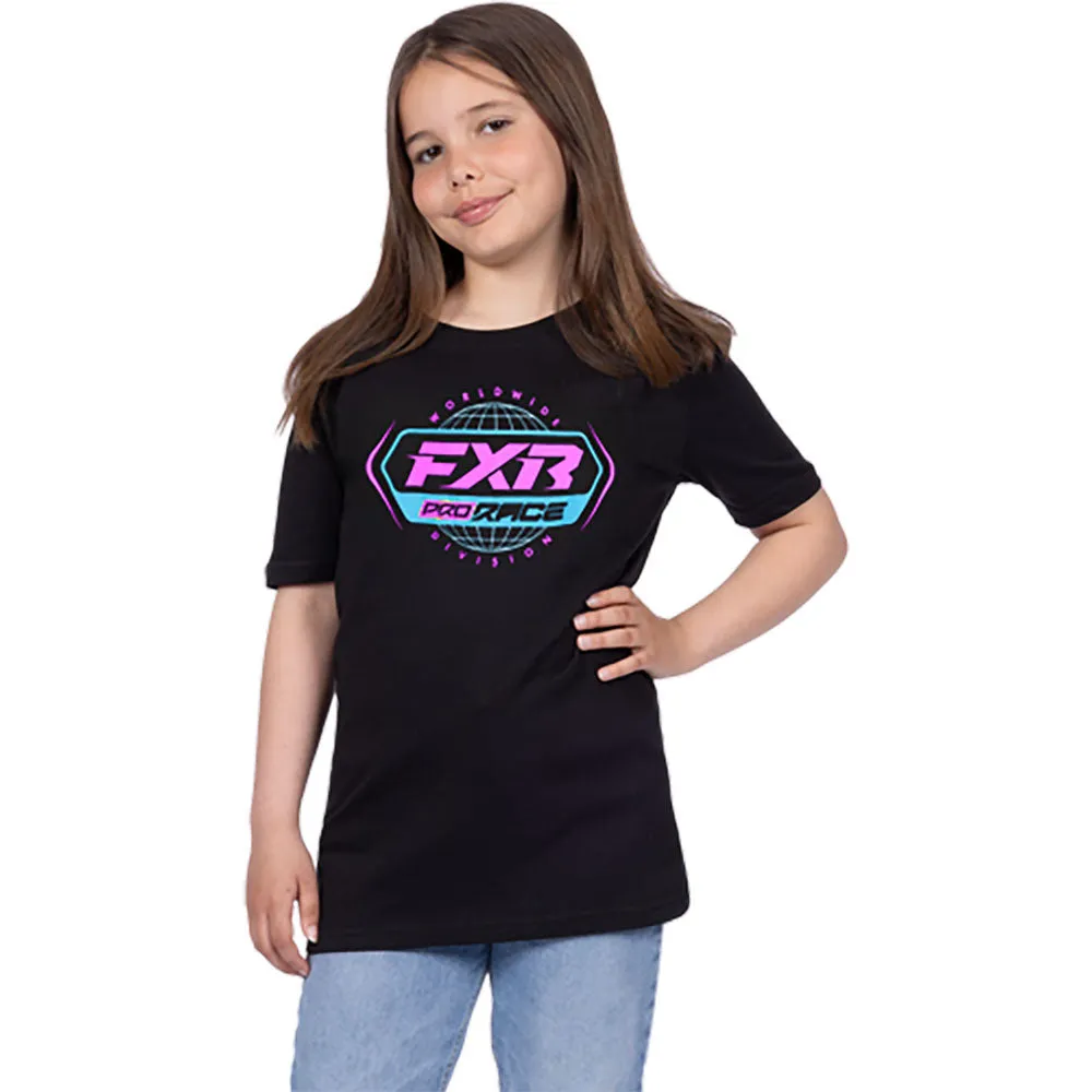 FXR Race Division Premium T-Shirt Black/E.Pink