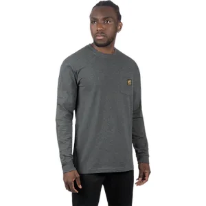 FXR Work Pocket Premium Longsleeve T-Shirt Charcoal Heather Grey