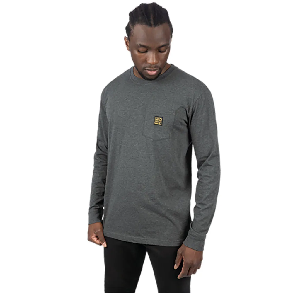 FXR Work Pocket Premium Longsleeve T-Shirt Charcoal Heather Grey