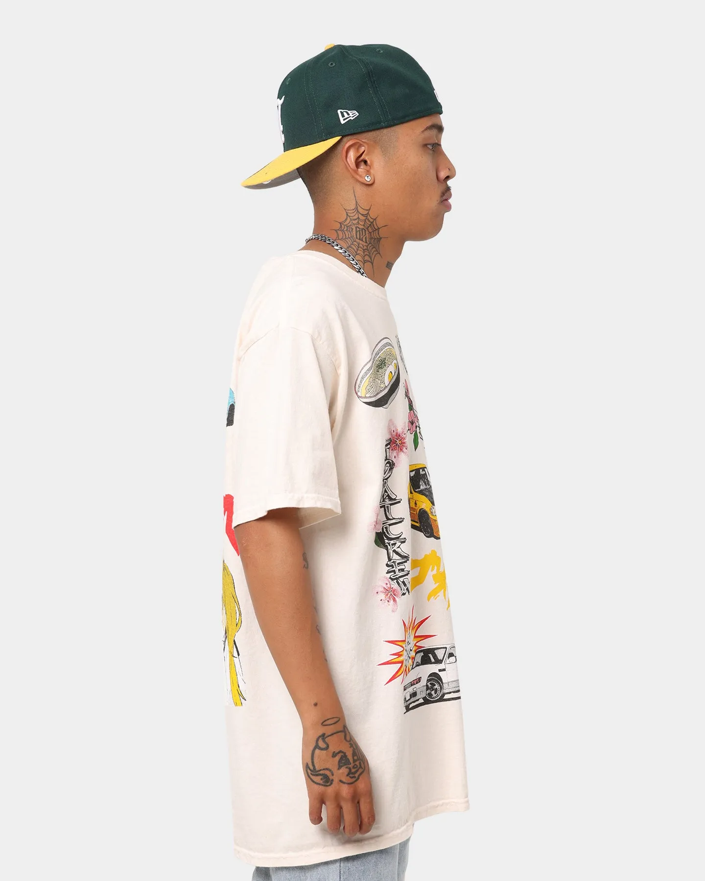 Goat Crew All Over Manga Vintage T-Shirt Off White