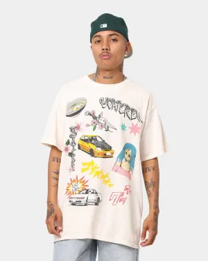 Goat Crew All Over Manga Vintage T-Shirt Off White