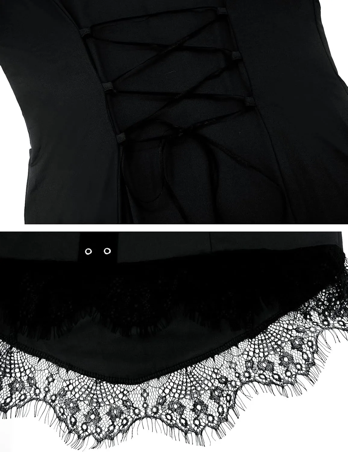 Gothic Lace Dress for Women Off-Shoulder Vintage Dresses Bell Sleeve Steampunk Medieval Costume Cosplay Halloween Dresses