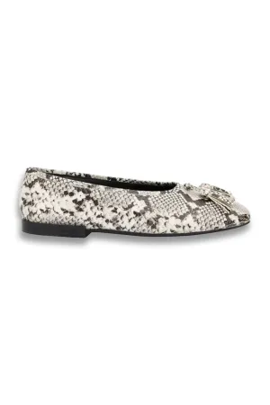Grey Cilou Tassel Snake Ballet Pump