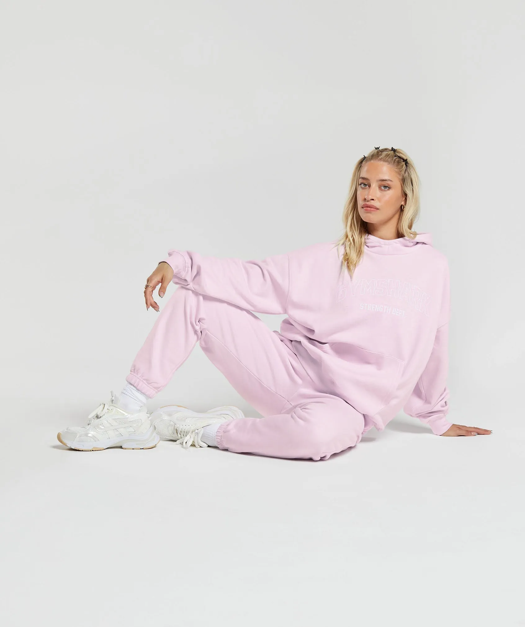 Gymshark Strength Department Graphic Hoodie - Lemonade Pink