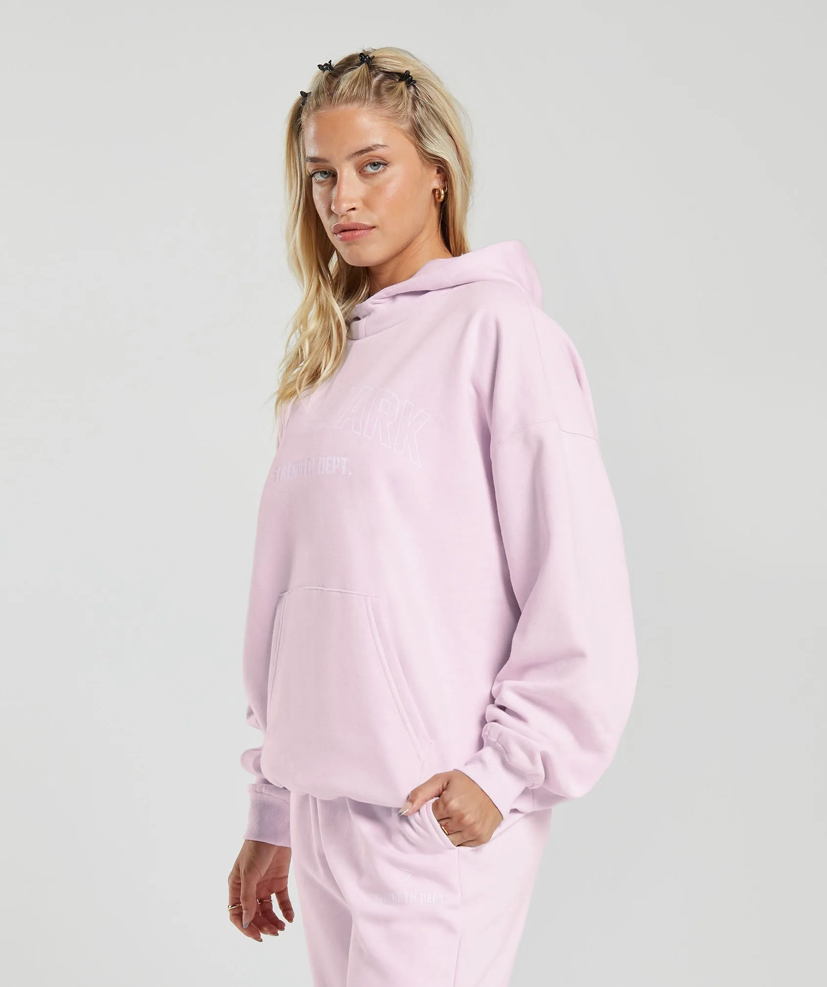 Gymshark Strength Department Graphic Hoodie - Lemonade Pink