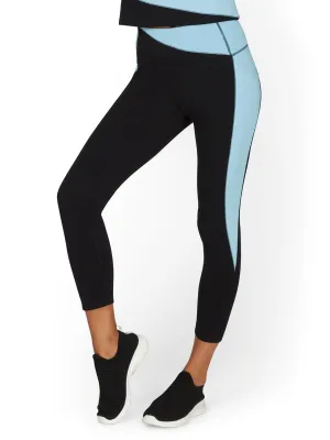 High-Waisted Blue Panel Pocket Legging