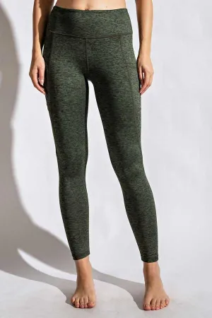 High Waisted Side Pocket Full Leggings