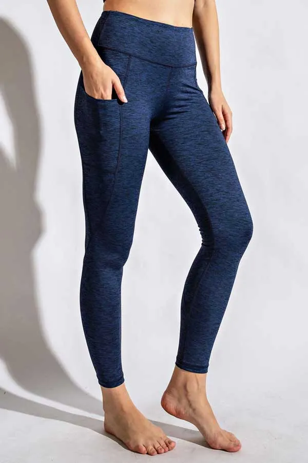 High Waisted Side Pocket Full Leggings