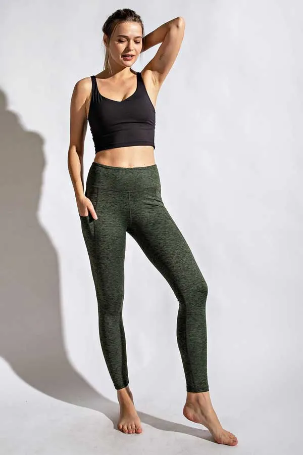 High Waisted Side Pocket Full Leggings
