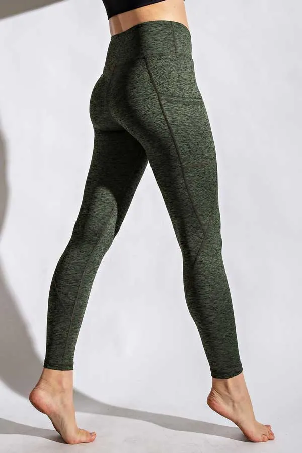High Waisted Side Pocket Full Leggings