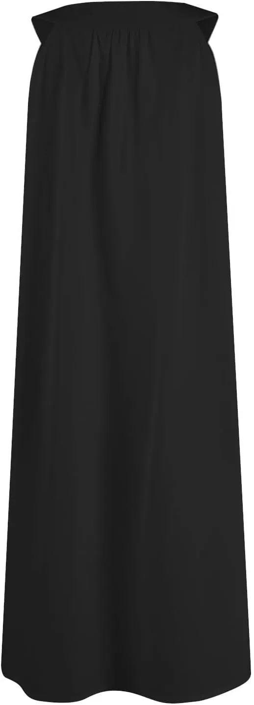 hlysgo Womens Dress 2025 Summer Casual Loose Fit Sleeveless V Neck Pajamas Dresses Solid Comfy Beach Vacation Mini Sundress
