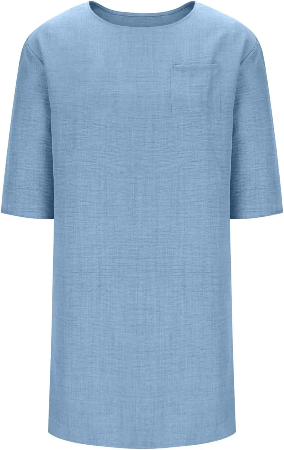 hlysgo Womens Vacation Dress 2025 Summer Casual 3/4 Sleeve Mini Dresses Loose Comfy Knee Length Beach Dress with Pockets