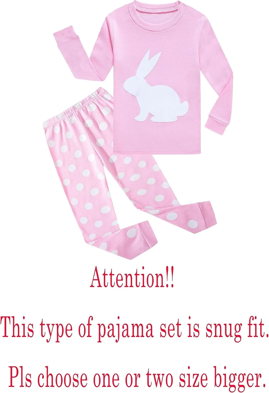KikizYe Little Big Girls Pajamas Set Long Sleeve PJs 100% Cotton Pyjamas