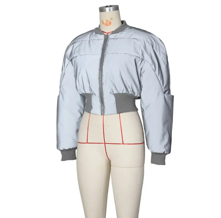 Long Sleeve Zipper Warm Casual Padded Cotton Jacket