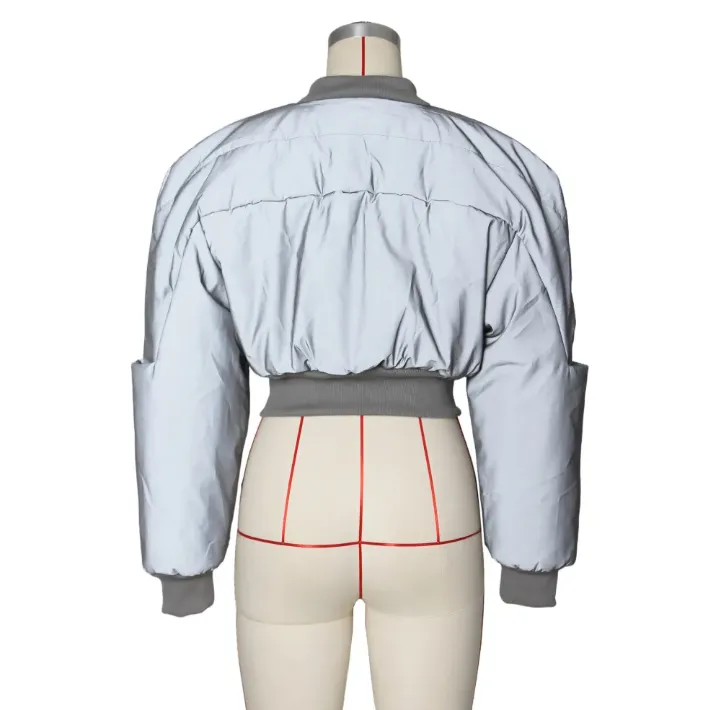 Long Sleeve Zipper Warm Casual Padded Cotton Jacket