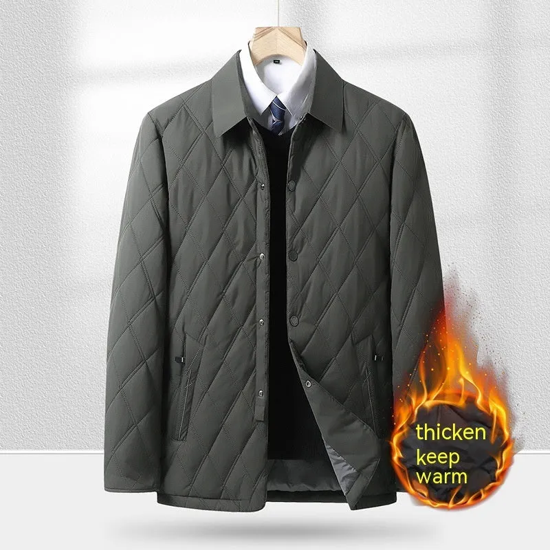 Middle-aged And Elderly Padded Jacket Warm Business Cotton-padded Casual Coat