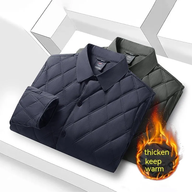 Middle-aged And Elderly Padded Jacket Warm Business Cotton-padded Casual Coat