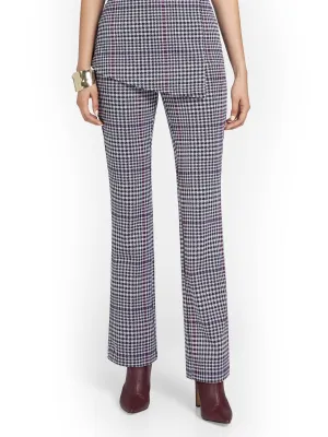 Petite Pull-On Houndstooth Bootcut Ponte Pant - Superflex