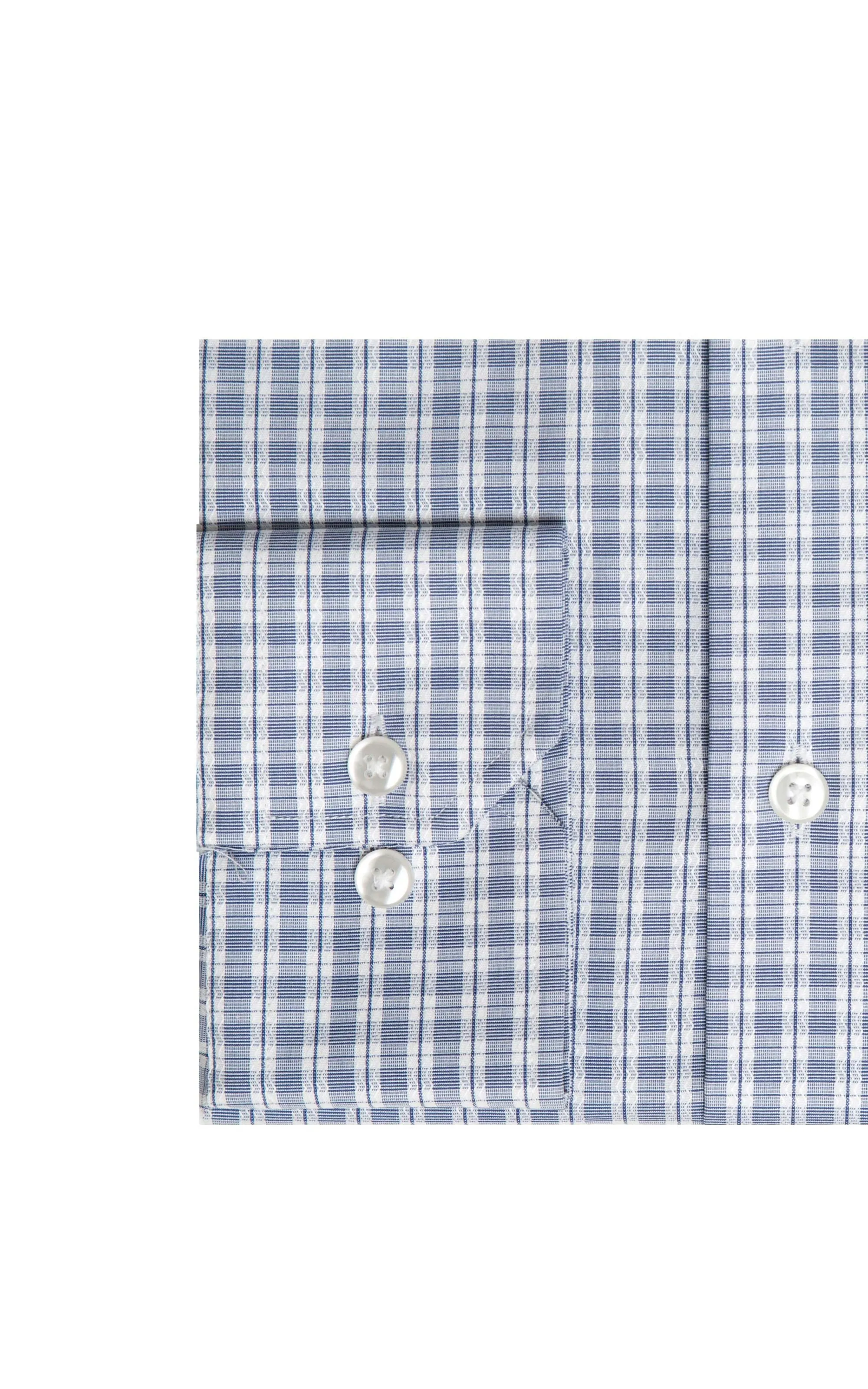 Pointed Collar Check Dress Shirt