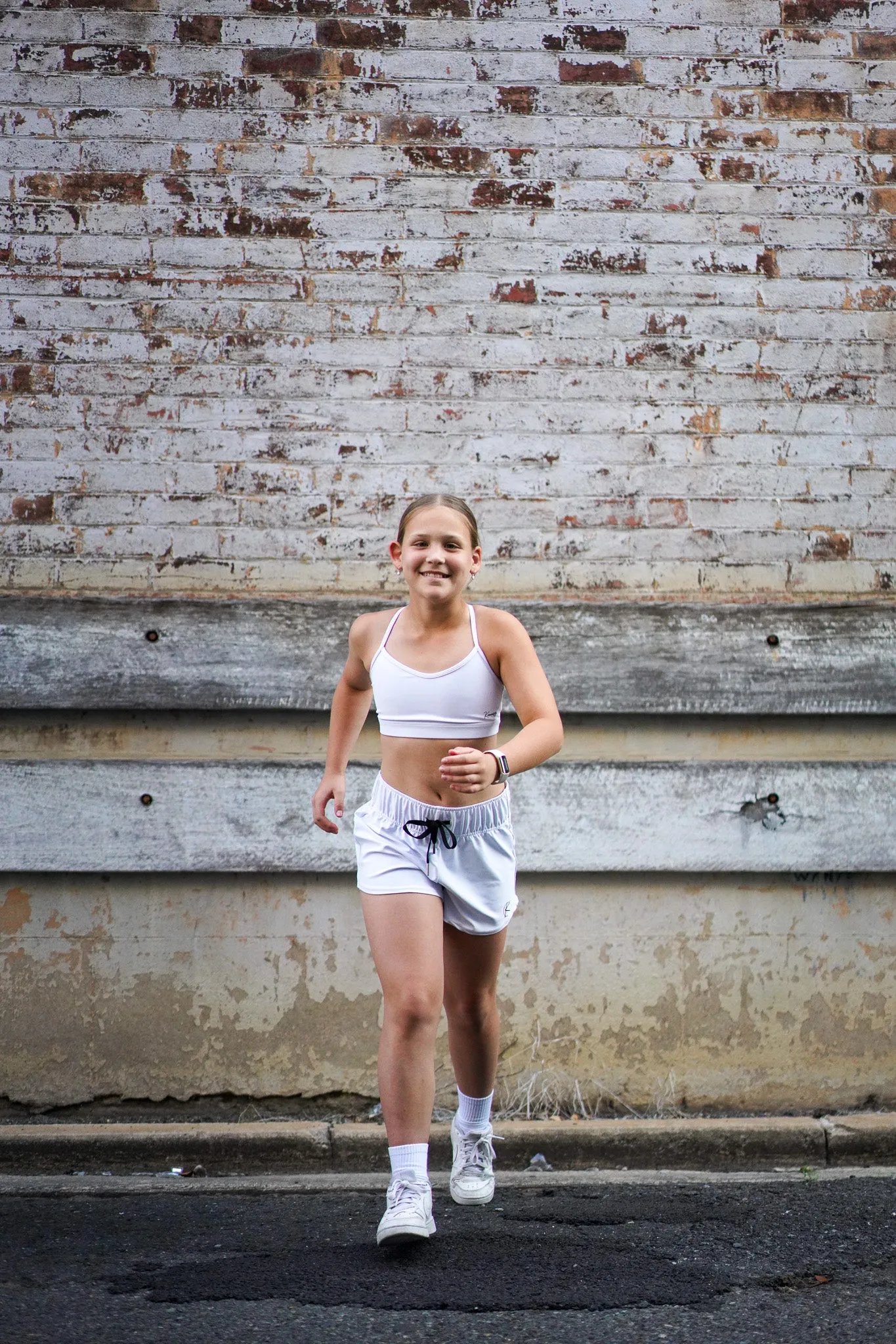 Poly Stretch Shorts (Youth) - White