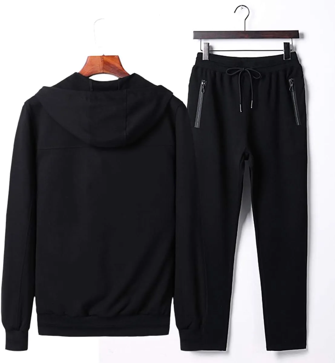 PRIJOUHE Men's Tracksuit Hooded Fitness Sport Suits Gym Hoodie 2 Piece Hoodies Joggers Sweatpants Sets Gym Jogging Tracksuits