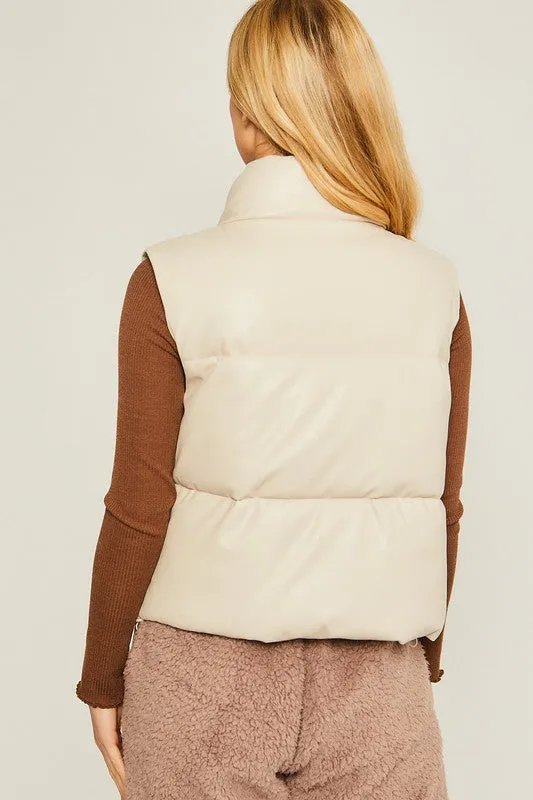 PU Padded Vest - Love Tree