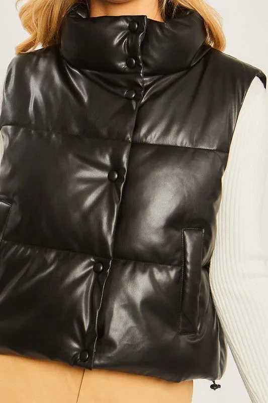 PU Padded Vest - Love Tree