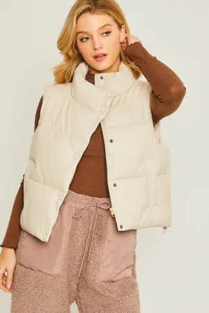 PU Padded Vest - Love Tree