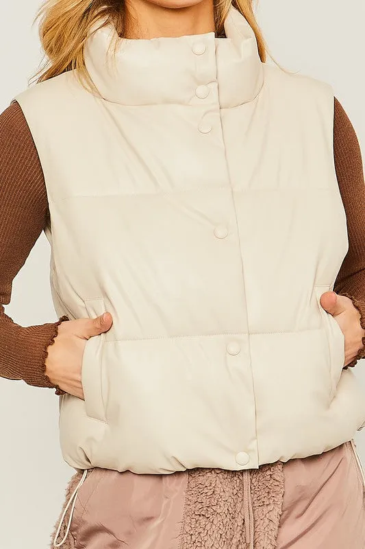 PU Padded Vest - Love Tree