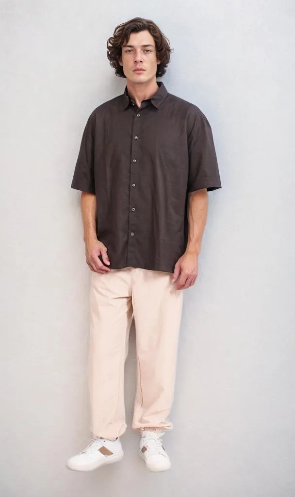 R206336 - Ready Garment Short-Sleeve Button-Up Shirt - Black