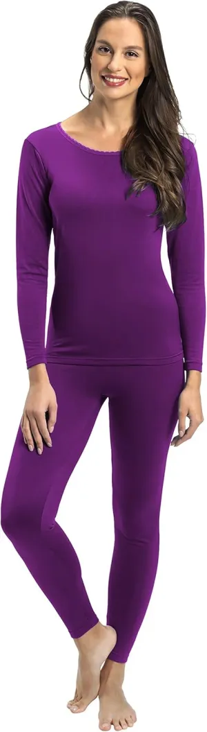Rocky Thermal Underwear for Women Lightweight Cotton Knit Thermals Women's Base Layer Long John Set