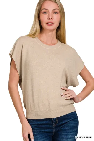 Round Neck Dolman Sweater