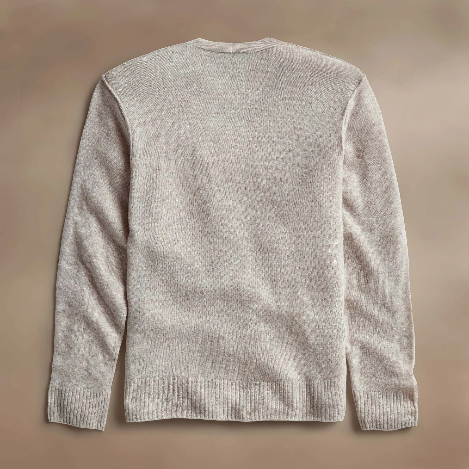 Soft Featherweight Cashmere V Neck - Light Beige