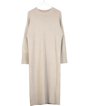 SOFT GOAT Beige 100% Cashmere Knitted Dress UK S