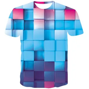 Square T shirts Men Graphic Tshirt Printed Colorful Tshirts Casual Rainbow Tshirts Cool Casual T-shirts Graphic Short Sleeve