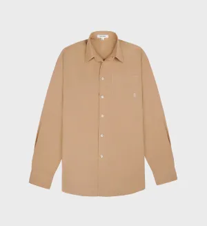 SRC Oversized Shirt - British Tan/White